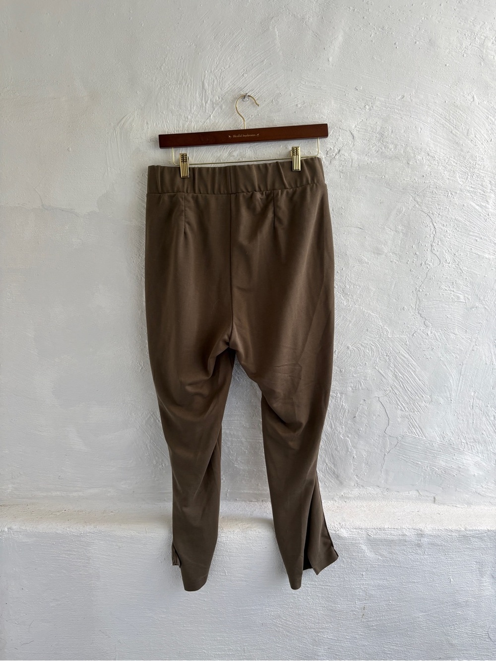 Green Universal standard pintuck pointe pants in olive - Picture 3 of 5